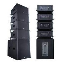 Stacked Speaker Array - Event rental equipment