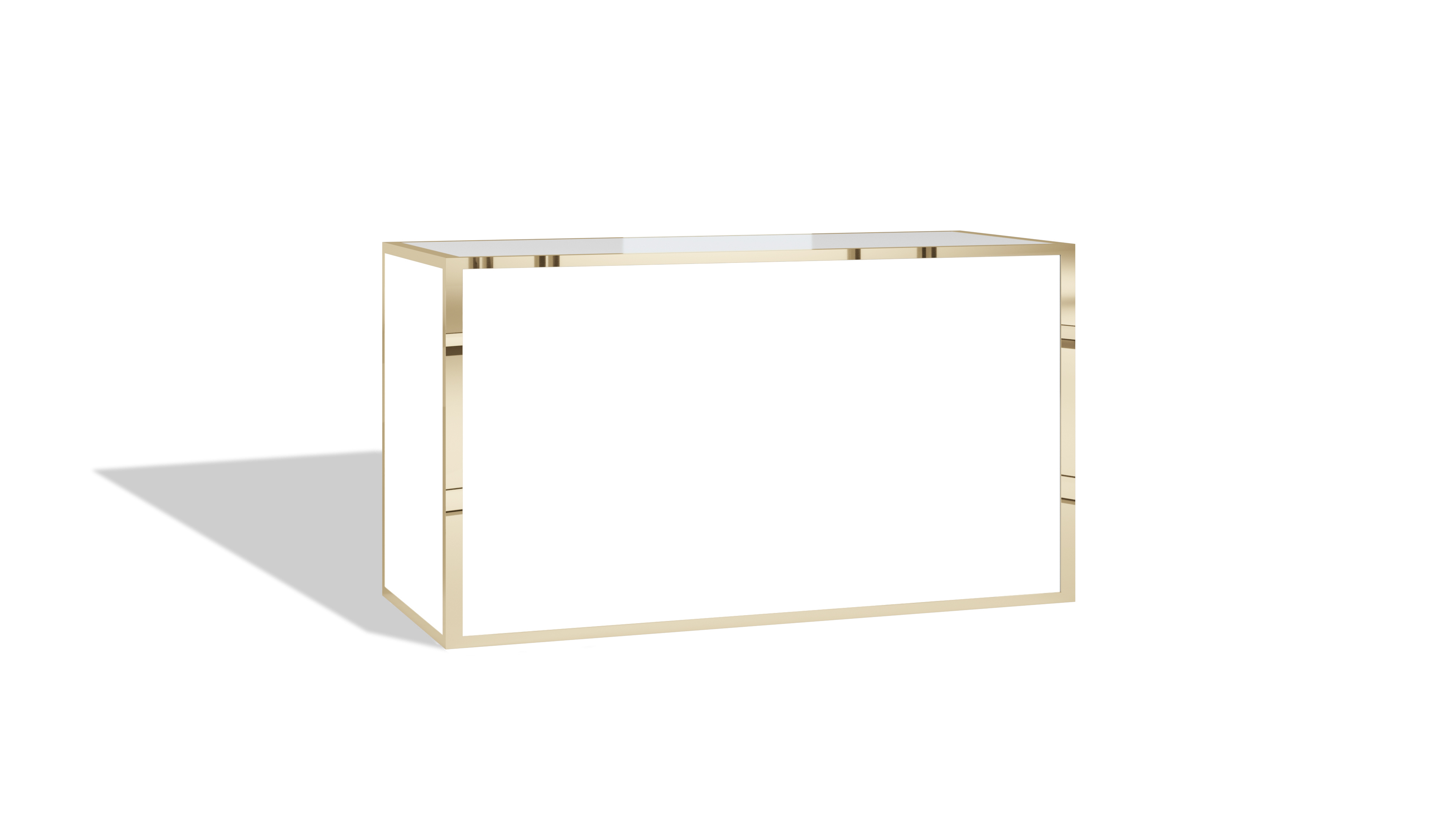 Avenue 6' Bar Gold/White - Event rental equipment