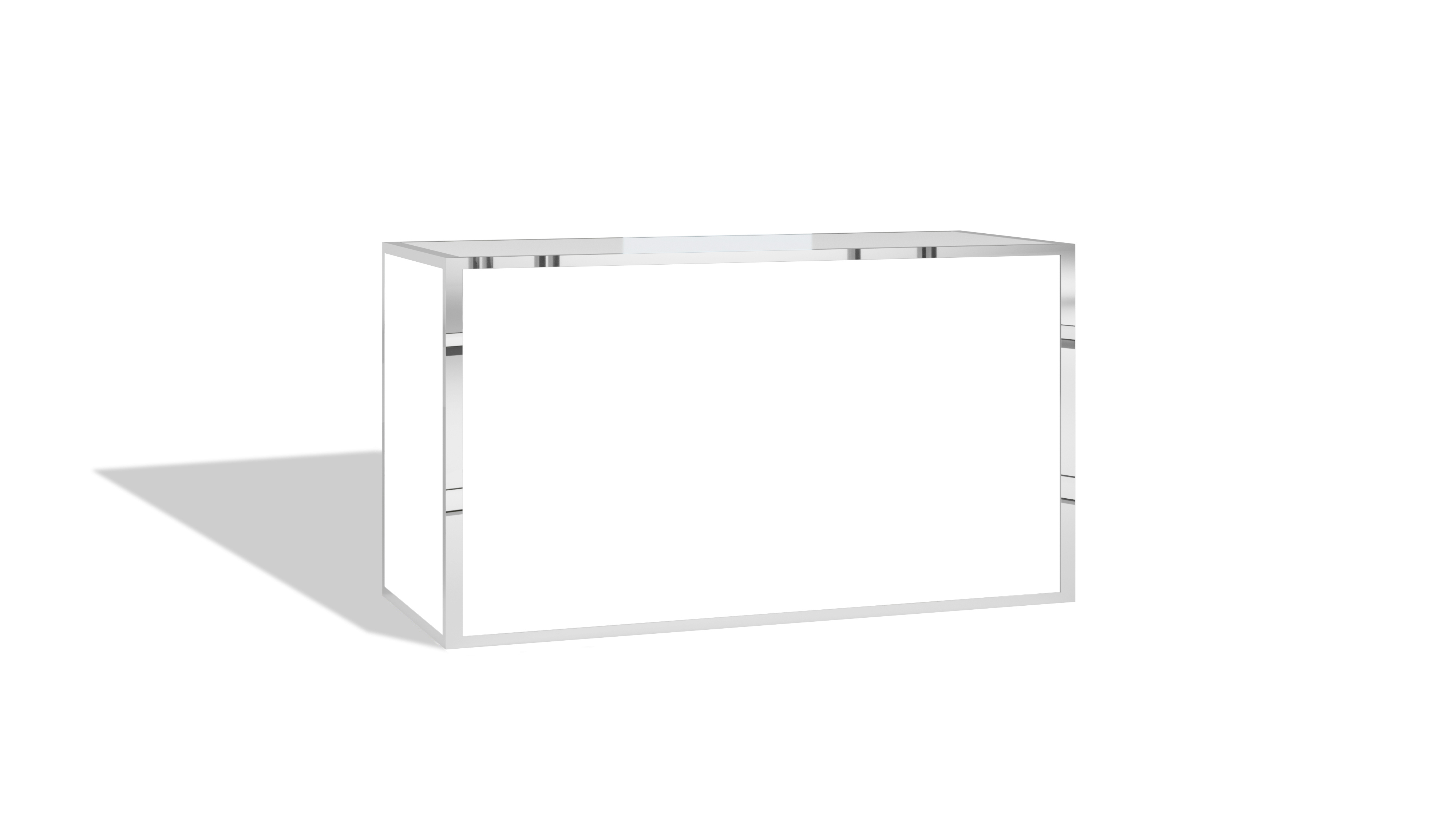 Avenue 6' Bar Chrome/White - Avenue - Event rental equipment