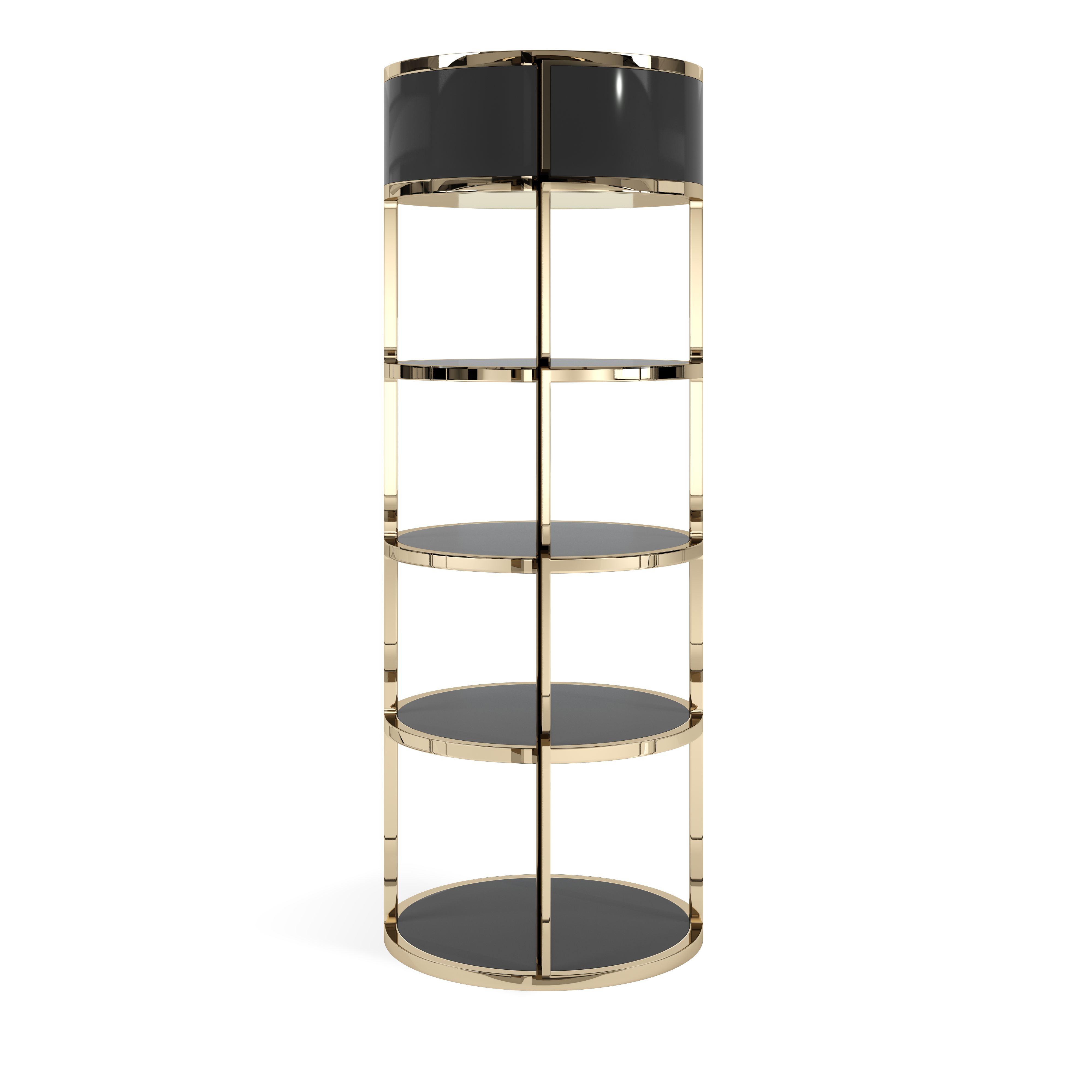 Grand Shelves Gold/Black - Grand - Event rental equipment